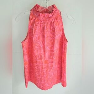 Michelle McDowell Pink Orange Halter Style Top
